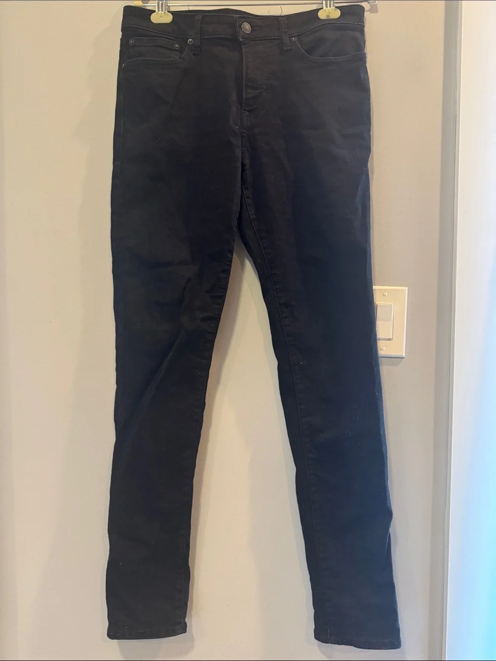 Express Black Skinny Jeans Men's Size 33x34 Cotton Spandex